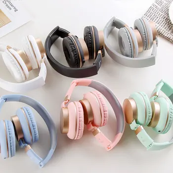 

Luxury Headband Wired headphones with Mic Portable Foldable On-Ear Headset with Microphone for Phones Xiaomi MP3 Girls With Box