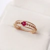 Anillos para nudillos de granate Natural hechos a mano para mujer, joyería de oro, anillo bohemio, Joyas Aneis ► Foto 2/3