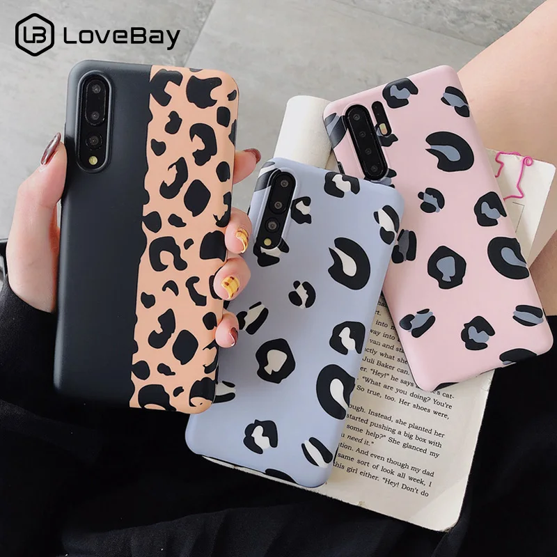 

Lovebay Phone Case For Huawei P10 Plus P20 P30 Pro Mate 10 20 Pro Nova 2s 3 3i 4 Honor 9 10 Leopard Print Soft IMD Back Cover