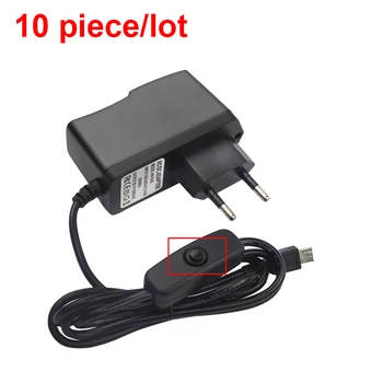 

10pcs/lot Raspberry Pi 3 Model B 5V 2.5A Power Adapter Micro Cable with ON/OFF Switch Button Charger Cable for Raspberry Pi 3B+