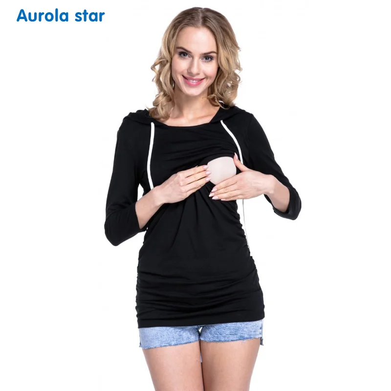 maternity nursing hoodies AS1791 black 002