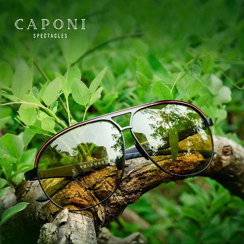 Капони День Ночь поляризационные солнцезащитные очки модный бренд вождения мужские очки уличные УФ Защита изменение цвета солнцезащитные очки BSYS8606