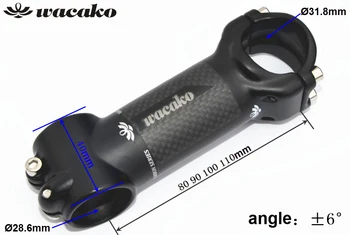 

2017 wacako aluminum alloy & carbon bicycle stem road bike lightweight MTB stem / carbon stem 31.8 *80/90/100/110mm