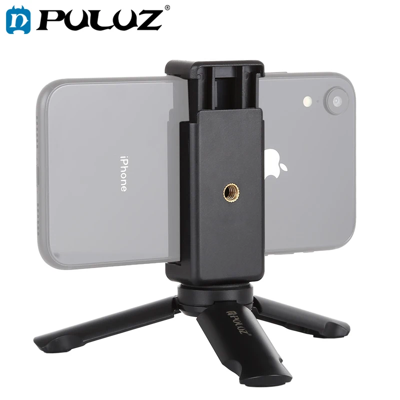 

PULUZ Mini Tripod Portable Folding Plastic Tripod For GoPro HERO7 with Clamp Sets For Go Pro