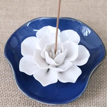 Ceramic Lotus Incense Stick Holder Incensario Burner Censer Stick Incense Seat Creative Home Office Decor Bouddha Decoration