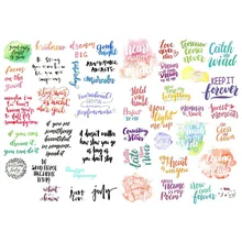 1 шт. акварельные поздравительные слова корейский Precut украшения наклейки Настольный органайзер школьные принадлежности офисные аксессуары