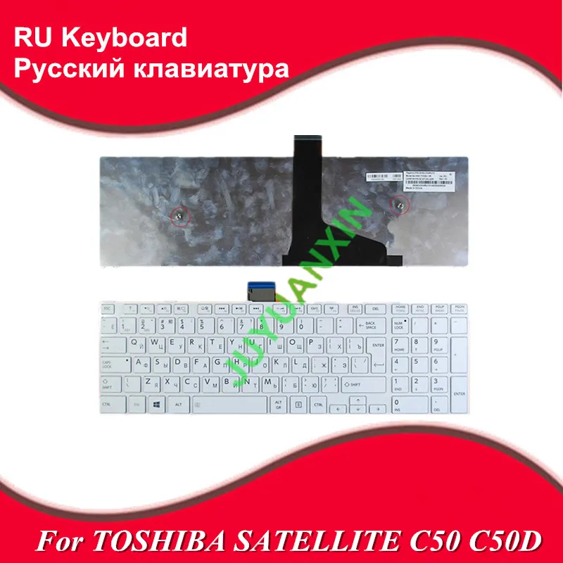 

RU/Russian Laptop Keyboard For TOSHIBA SATELLITE C50 C50D C50-A C50D-A C55 C55T C55D C55-A C55D-A RU White 0KN0-CK1RU13