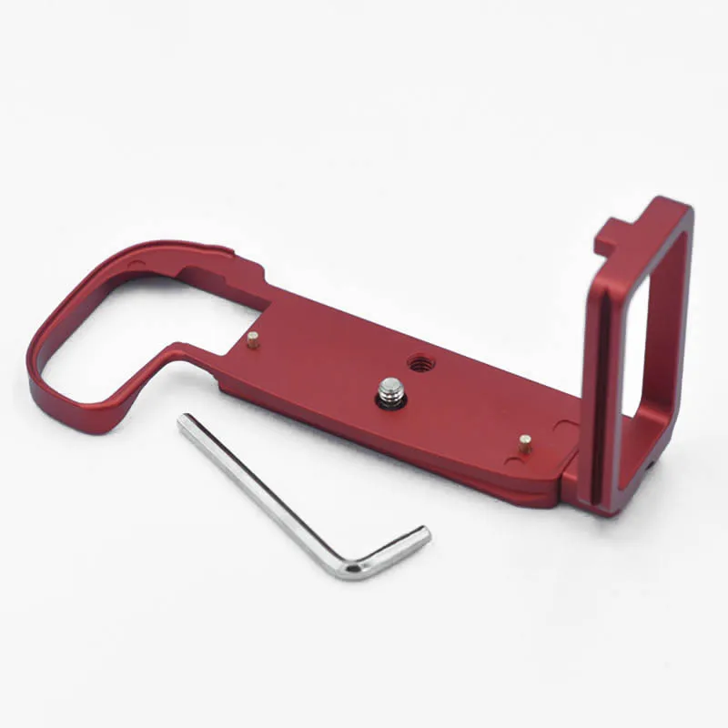 

CNC Aluminum Alloy Bracket 1/4 Screw Wrench Metal Quick Release L-Shape Hand For Canon EOS-R Black/Red Parts 39mm AS