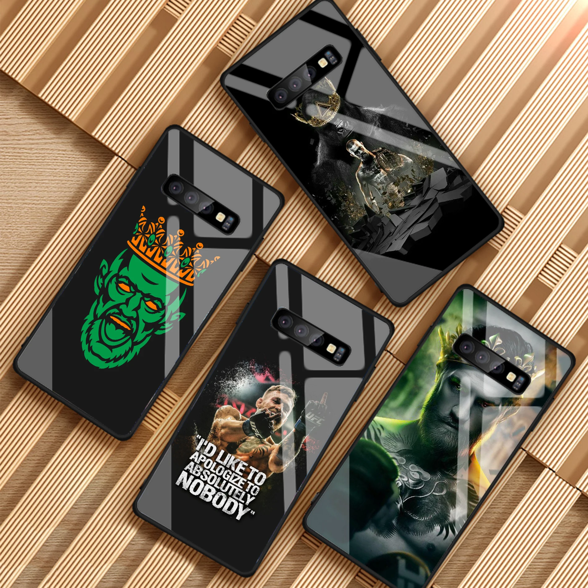 

Conor Mcgregor The King Tempered Glass Phone Case For Samsung Galaxy S8 S9 S10 PLUS J6 J8 A6 A8 A8S 2018 NOTE 8 9