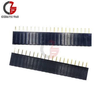 

10Pcs 20Pin 2.54mm Single Row Female Pin Header 1x20 Straight Pin Socket Connector Pitch for Arduino