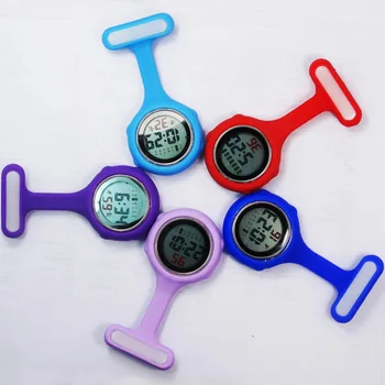 

Wholesale 100pcs Silicone Nurse Pocket Watches Rubber Doctor Watches Custom Logo Free Shipping Medic Relojes Enfermeria Digital