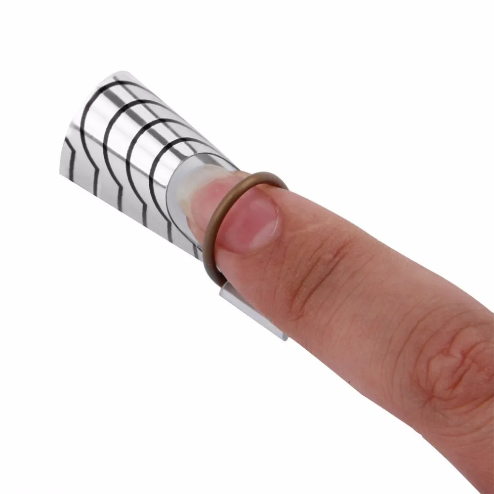 5 шт многоразовый Уход за ногтями алюминиевый опора направляющие Формы инструмент для наращивания пальцев для УФ-геля наращивание ногтей серебристый цвет регулируемый