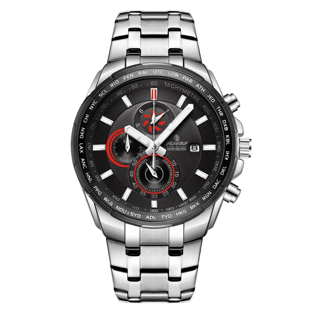 hot sale new man watch quartz wristwatches  fashino casual  Business Men's luxury  stainless steel men's Multifunction clock saa