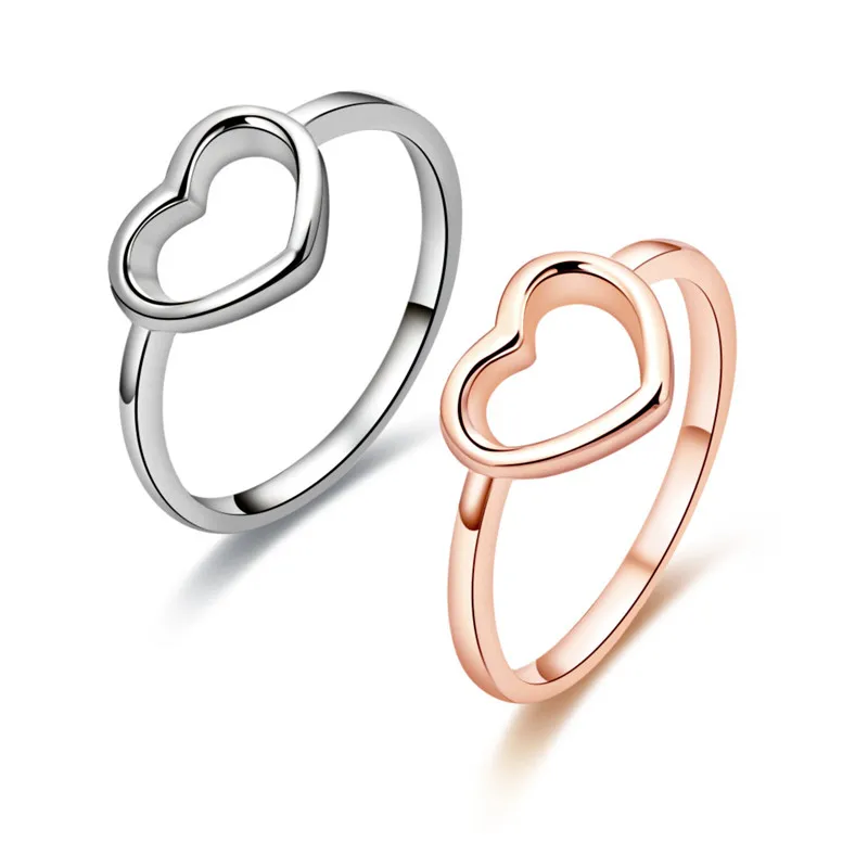 Mostyle Новое модное розовое Золотое свадебное кольцо в форме сердца для женщин Прямая поставка