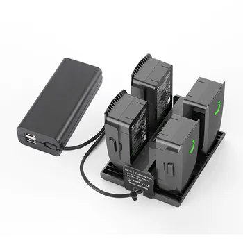 

4-in-1 Foldable DJI Mavic 2 Pro Zoom Charger Battery Charging Hub Portable Smart Intelligent LED Display Drone batterie Accessor