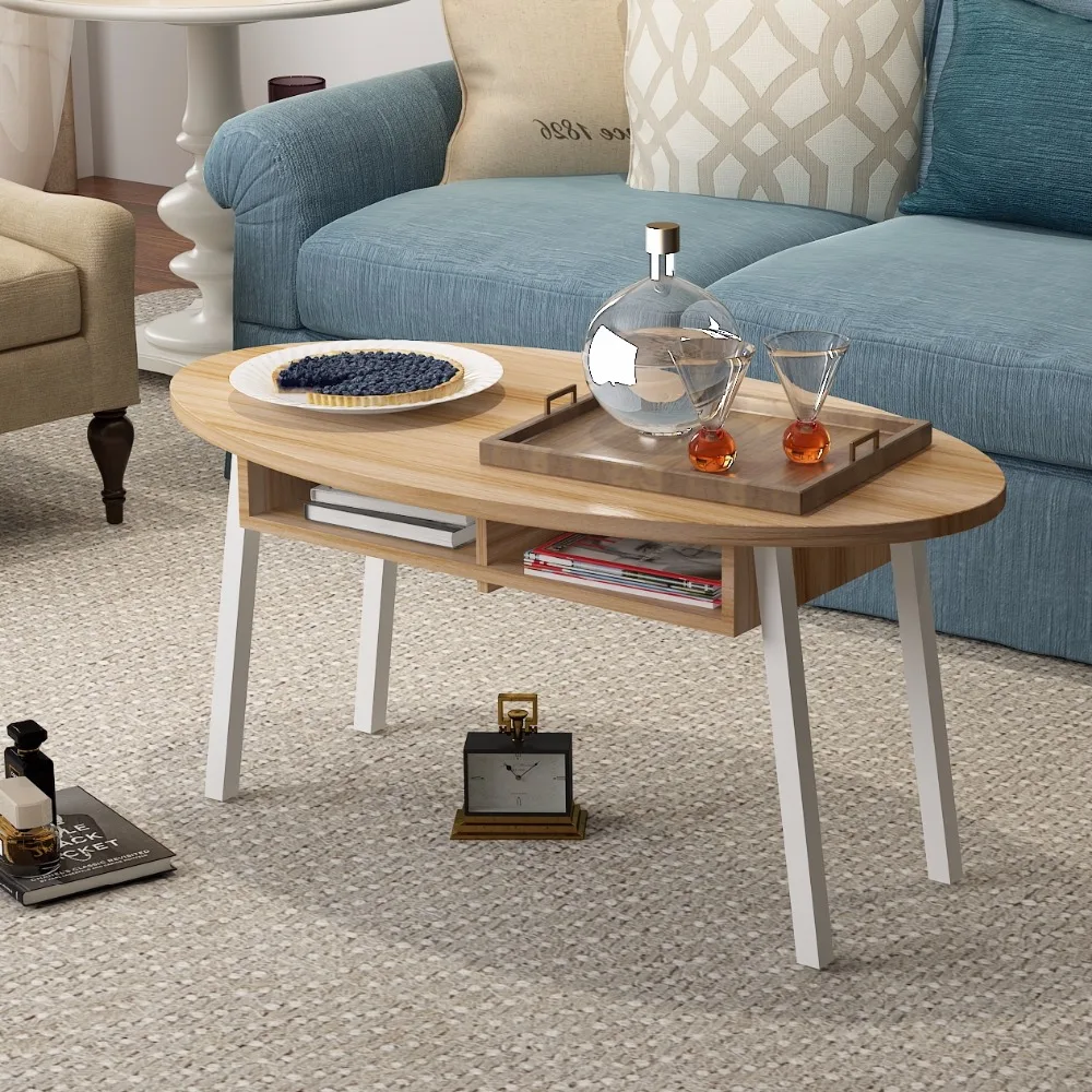 Nordic modern simple living room coffee table, oval mini corner/tea/end table,small coffee desk
