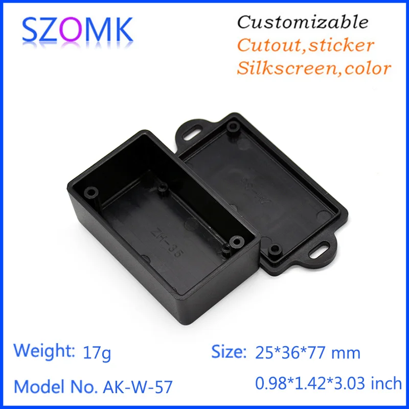 szomk small plastic enclosure for electronics instrument housing plastic case electrical junction box wall mount plastic housing (2)
