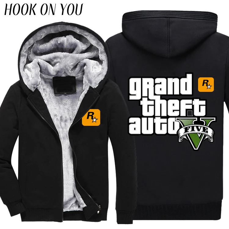 Толстовки с капюшоном Grand Theft Auto GTA GTA5 флисовая куртка на молнии для ТВ игр Осень