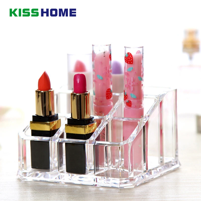 

9*9*5.5cm Clear Acrylic Cosmetic Organizer Box Makeup Storage Drawer Desk Bathroom Makeup Brush Lipstick Labial Glair Holder