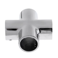 נירוסטה סירה יד תואר נירוסטה 4 Way סירה יד Rail התאמת Fit 25mm קוטר צינור / צינור סירה / 1 יח 316 90 יאכטות Etc 2.8 x 2.8 אינץ 