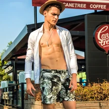 Черный цветочный принт мужские купальники доска Серфинг Плавание багажник короткие летние пляжные шорты мужские купальный костюм Sunga купальный костюм Быстросохнущий