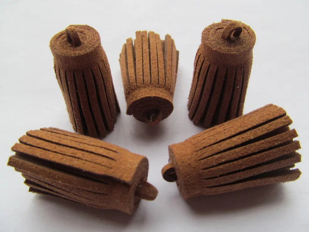 

Free Shipping 10pcs 33mm Handbag Tassels,DIY Accessories, Brown Korean Fleece Suede Cord,Chamois Macrame Bag Component