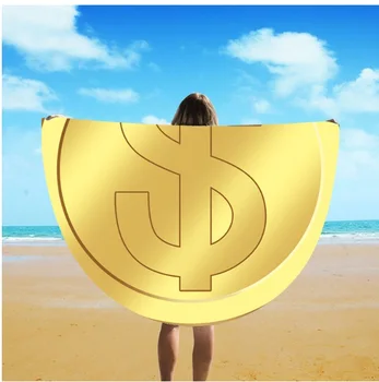 

Supply quality round silk sunscreen digital printed beach towel st06-98 scarf towel