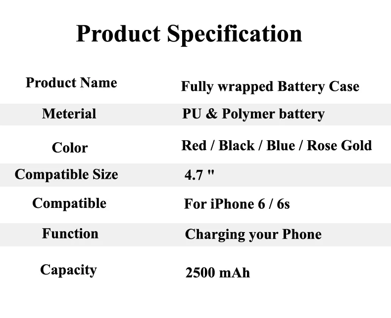 Battery Charger Cases For iPhone 6 6s NH-B012 Details (12) Nohon Brand Battery Case  For 4.7 inch iPhone 6 i Phone6 6s