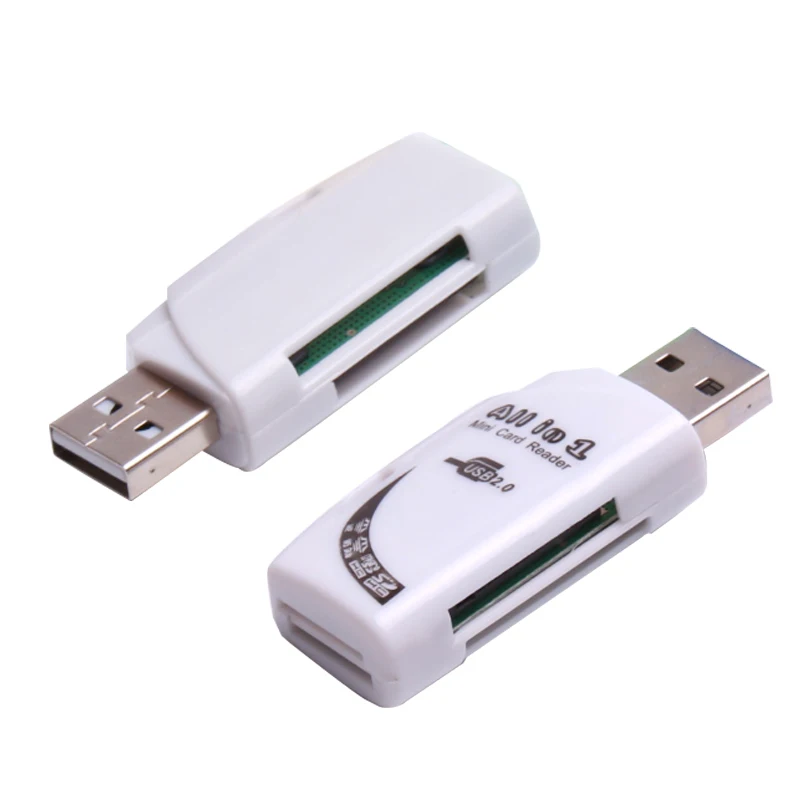 SR 4 в 1 USB кард-ридер многофункциональный SD TF MS M2 USB ридеры с формой Луны для компьютеров