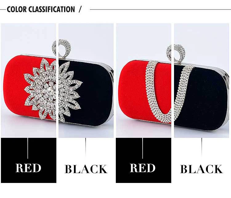 Color Display of the Luxy Moon Beaded Flower Evening Bag