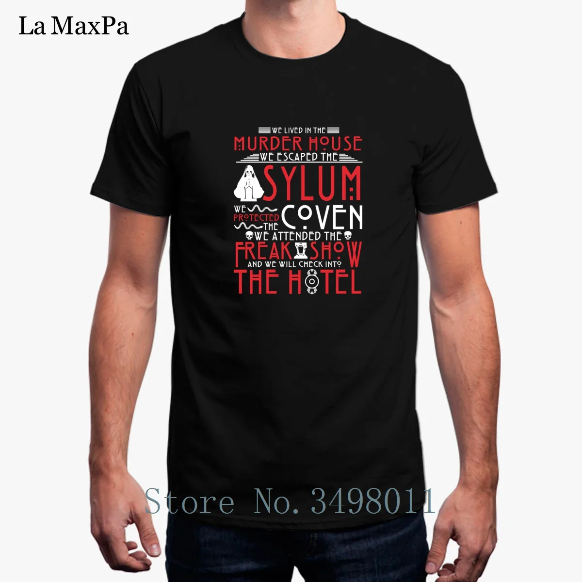 Футболка мужская с принтом Американская история ужасов мы живем в убийце|t shirts for