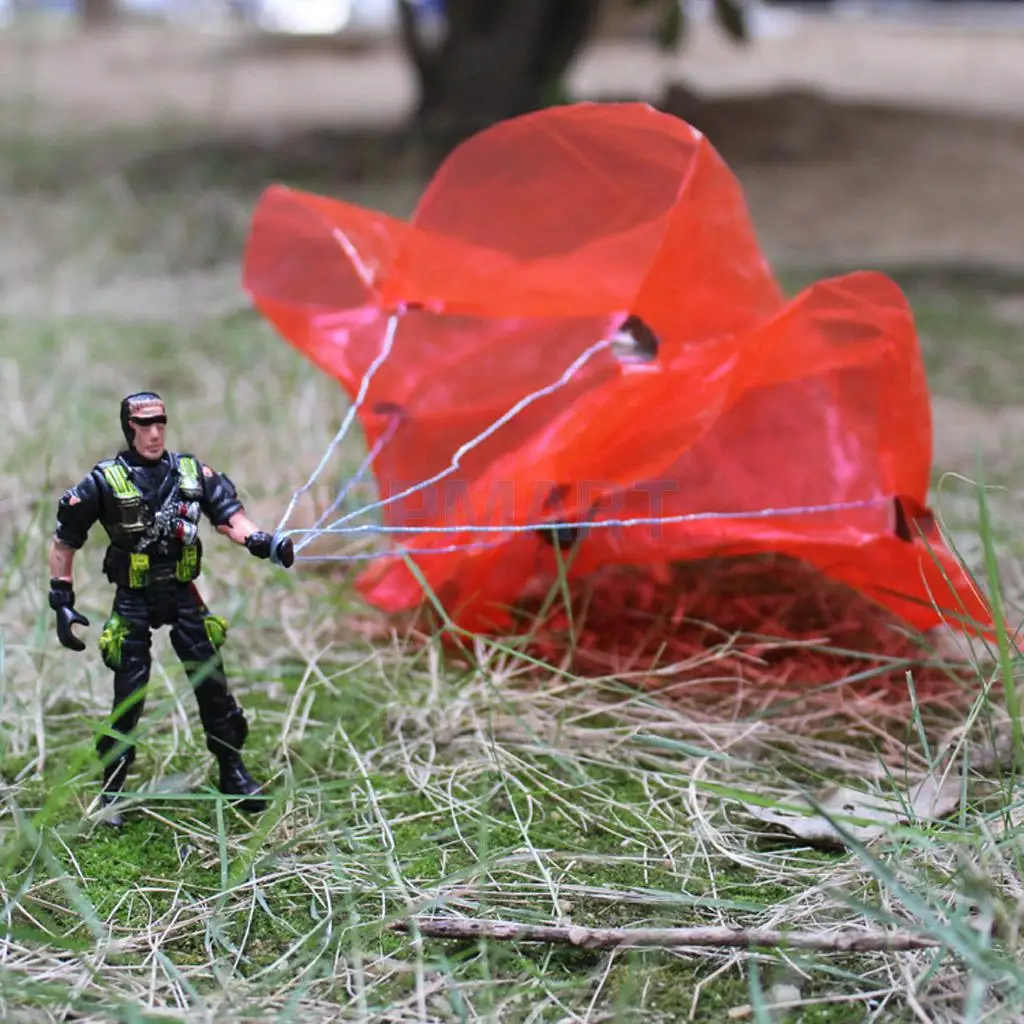 5pcs Plastic Military Playset Toy 9cm Paratroopers with Parachute Soldier Action Figures Kids Toy