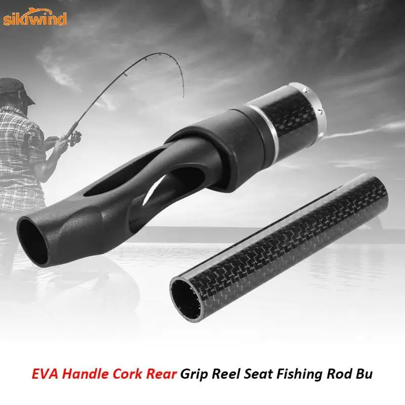 

ACS Plastic Black Fly Fishing Reel Seat Cork Fishing Rod Handle Building Repair DIY Kit Fish Tackle Parts Accessories Tool Set