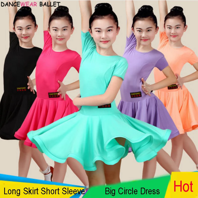 Vestidos de baile latino para niñas, falda grande de Tango para salón de  baile, trajes de competición para actuaciones de Salsa, ropa de  práctica|Latín| - AliExpress