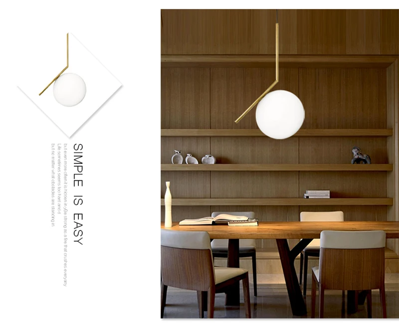 Horsten Nordic Style Pendant Light Glass Ball Lampshade Modern LED Pendant Lamp For Dining Room Bedroom Hanging Light Fixtures (7)