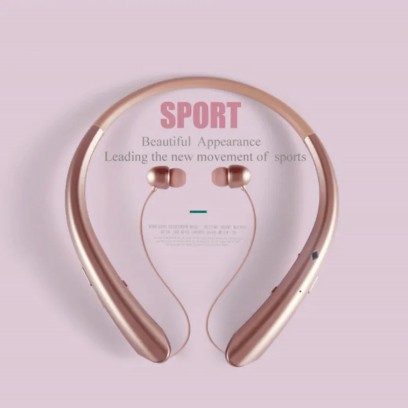 

HWS916 soft neck hanging Bluetooth headphone CSR4.1 With microphone JOG button voice prompts super quality sports headset