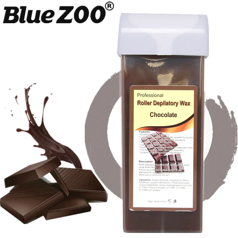 Hot Roller Wax Depilatory Cartridge Heater Chocolate Flavor 100g Facial