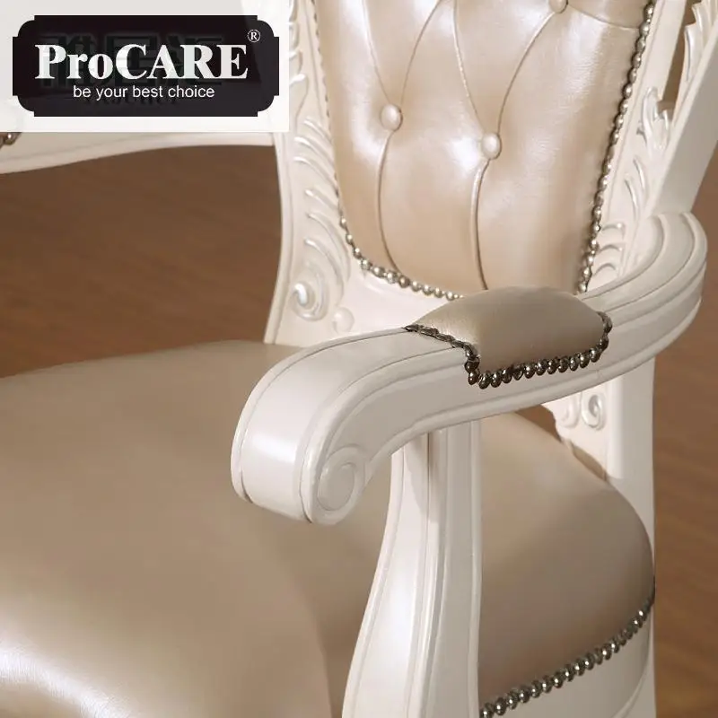 Dining Chair ,New Classical Simple Solid Wood leisure Leather Dining Table Chair Leather