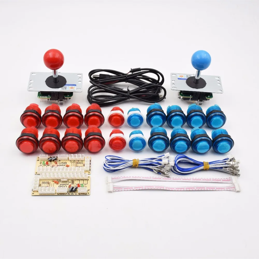 2 игрока аркадная игра DIY части комплект для ПК и Raspberry Pi 1/2/3 с ретро пирог 5Pin