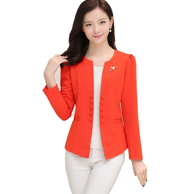 

2019 New Fashion Office Lady Womens Blazers Female Spring and Autumn Women's Casual Long Sleeved Woman Blazer 5 Colors 6 Sizes