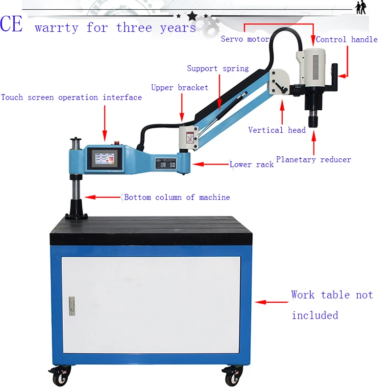 

CE 220V M3-M16 Vertical Type Electric Tapping Machine Electric Tapper Tapping Tool Machine-working Taps Threading Machine