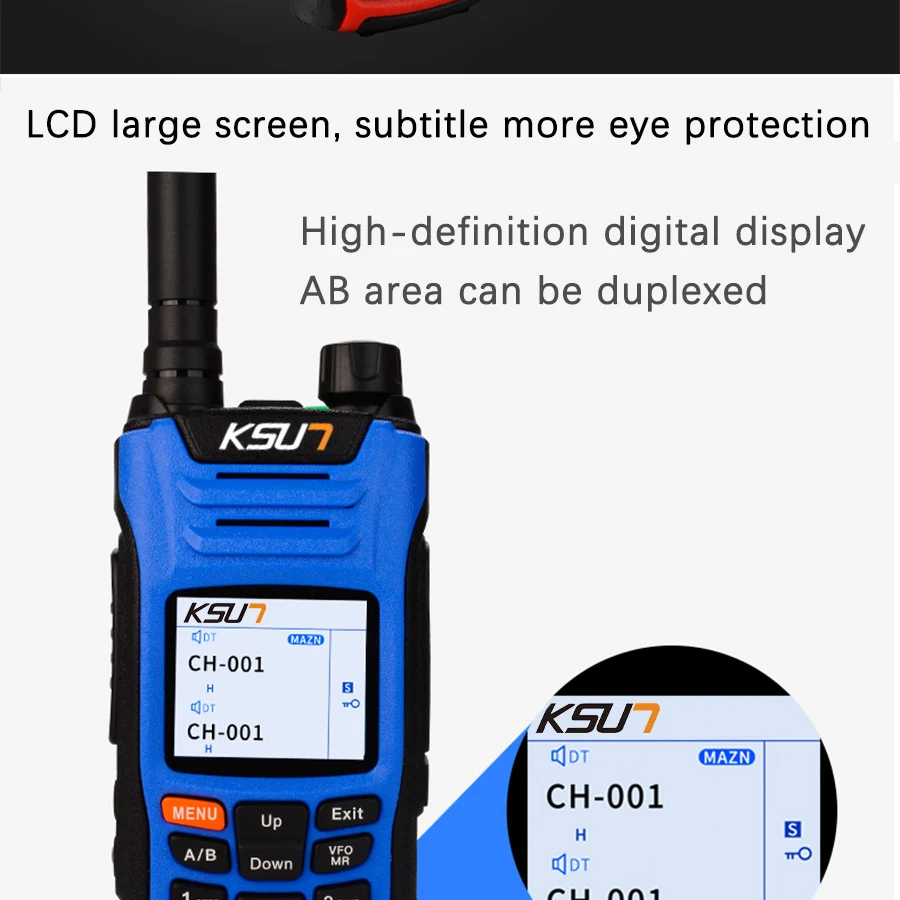 KSUN X-UV68D(MAX) портативная рация 8 Вт Высокая мощность Двухдиапазонный портативный двухсторонний радиопередатчик HF трансивер любительский удобный