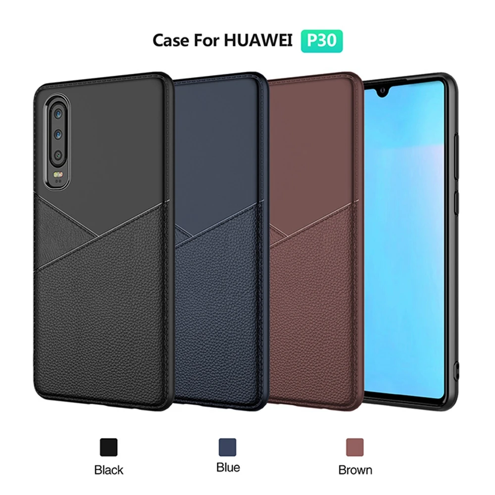 

Phone Case For Huawei P20 Lite Case Silicone PU Soft Leather Cover For Huawei P30 Pro Lite Mate 20 Pro Lite Honor 8X Original