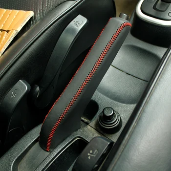 

LS AUTO Top genuine leather Case for handbrake For Nissan old Versa hand brake cover top layer leather cover handbrake