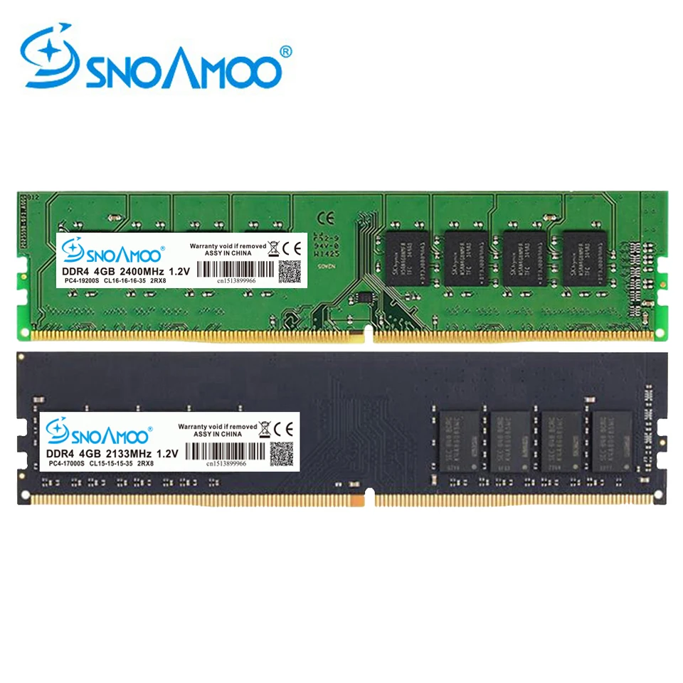 SNOAMOO Новый настольный ПК DDR4 8 Гб 2133-2400 МГц CL15 PC4-17000S 1 2 в 2Rx8 288-Pin DIMM для Intel компьютера