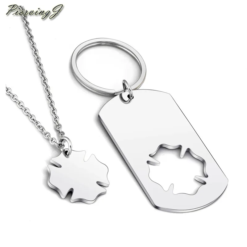 

PiercingJ 2018 Popular Latest stainless steel necklace and keychain gift for lovers Firefighter keychain necklace