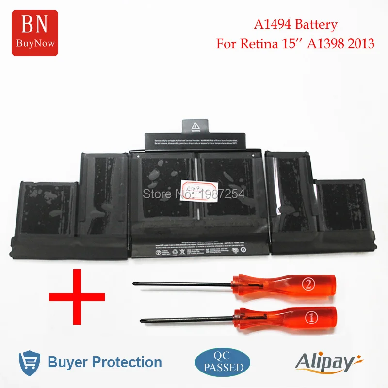 

Original New Quality A1494 Battery For Macbook Pro Retina 15'' A1398 A1494 ME293 ME294 Battery 2013 Year