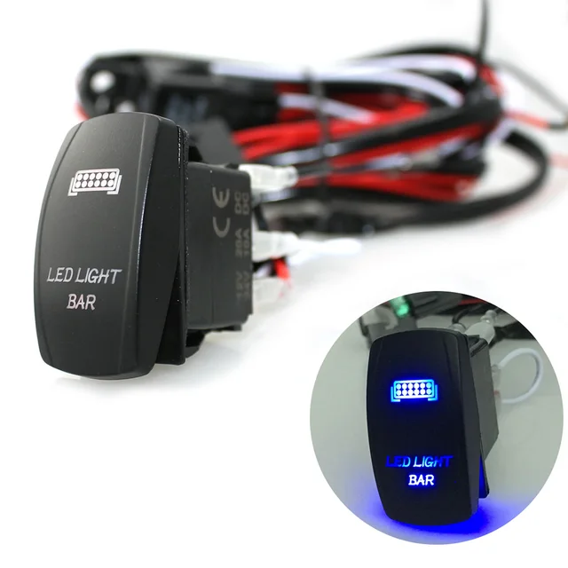 us $17 15 30% off led light bar rocker on off switch with relay wiring harness kit 12v 40a relay for jeep rv boat trailer in car switches \u0026 relays 2017 Ridgeline Trailer Light Harness Kit