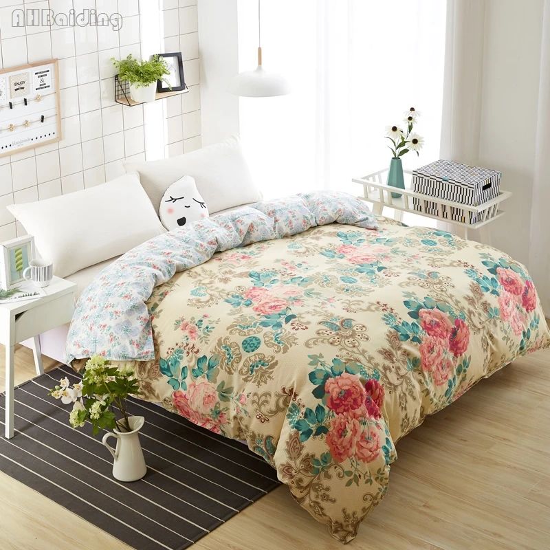 Hot Luxury Flowers Bedding Set 1 Piece Duvet Cover With Zipper