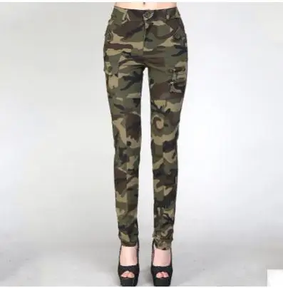 camouflage pants leisure trousers cargo army casual length military womens female summer